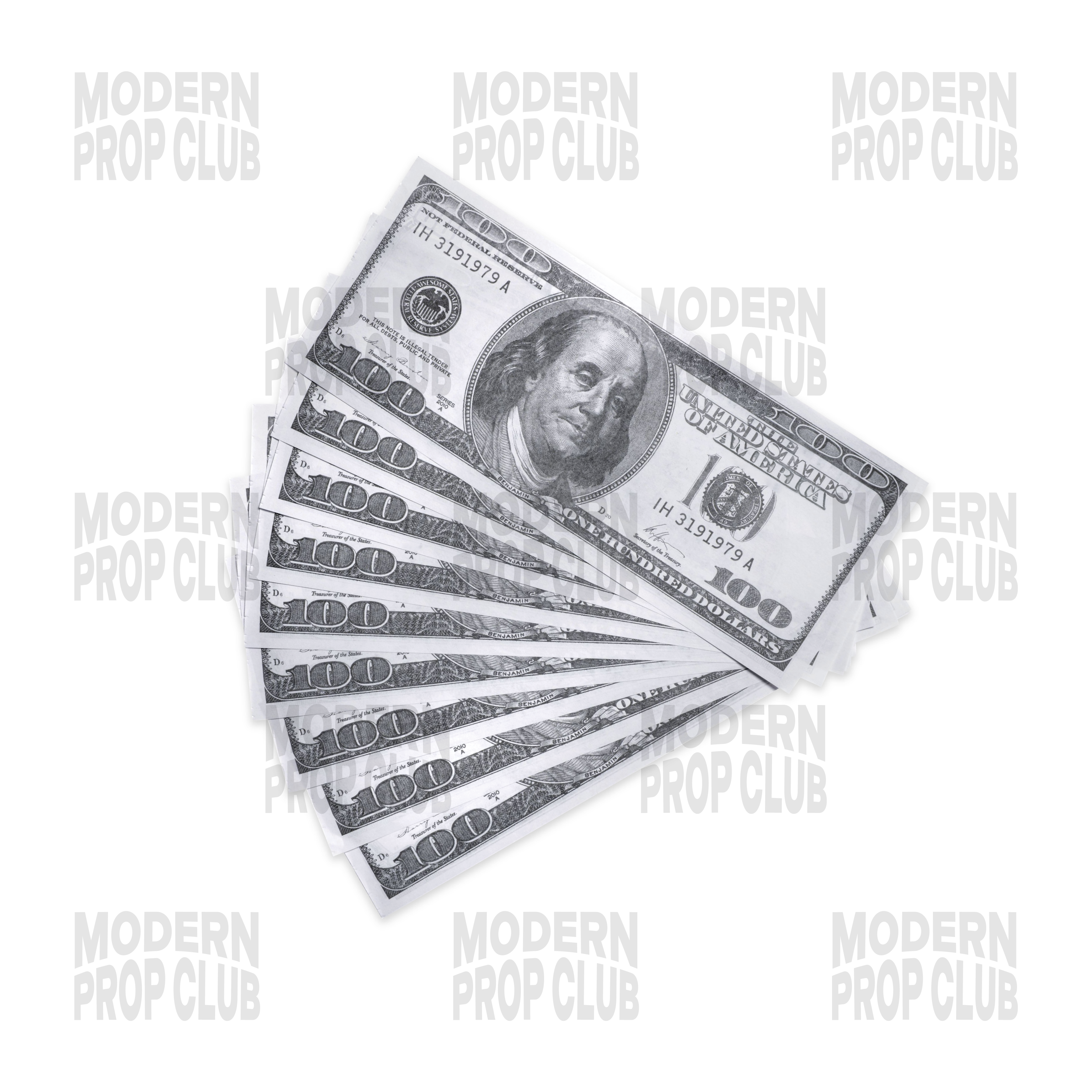 Double Sided Cash Fan Prop