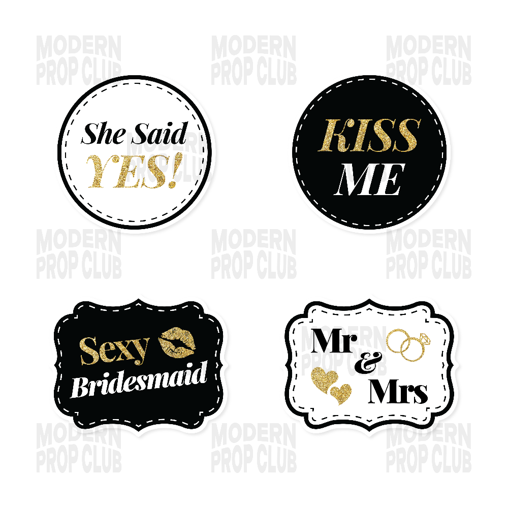 Club Prop Modern Prop Club | Premium Photo Booth Props